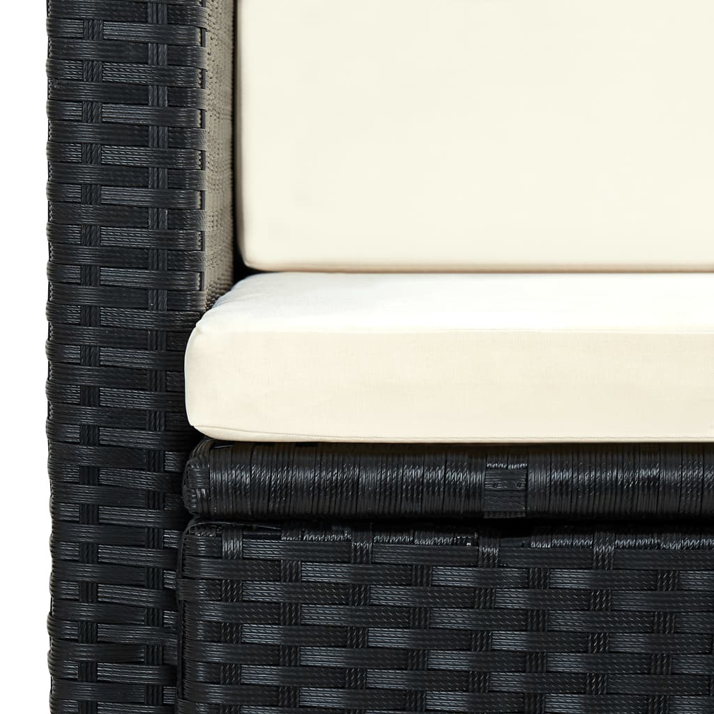8718475612599_g_en_hd_5 vidaXL 2 Seater Garden Sofa with Cushions Black Poly Rattan - Image 6