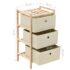 vidaXL Storage Rack with 3 Fabric Baskets Cedar Wood Beige - Image 6