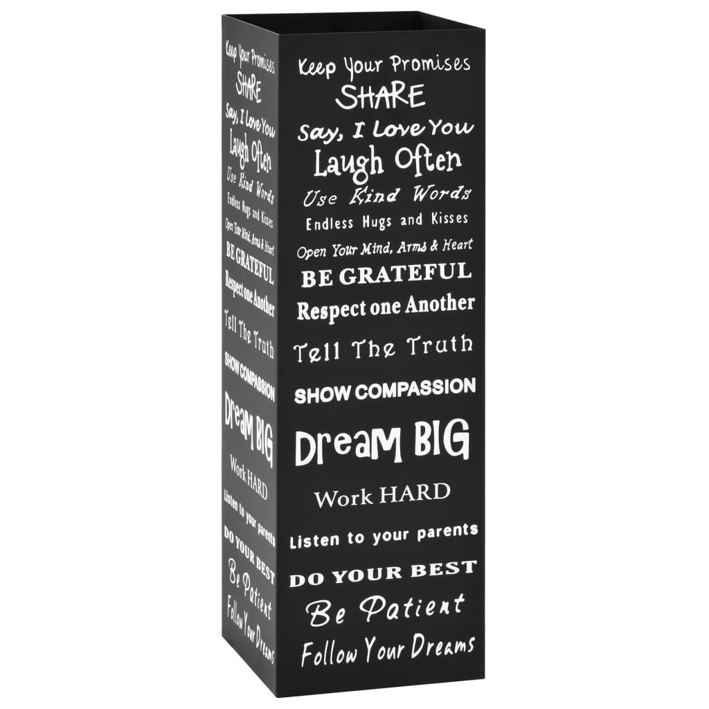 8718475613046_a_en_hd_1 vidaXL Umbrella Stand Text Steel Black - Image 1