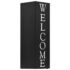 vidaXL Umbrella Stand Welcome Steel Black - Image 2