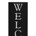 vidaXL Umbrella Stand Welcome Steel Black - Image 3