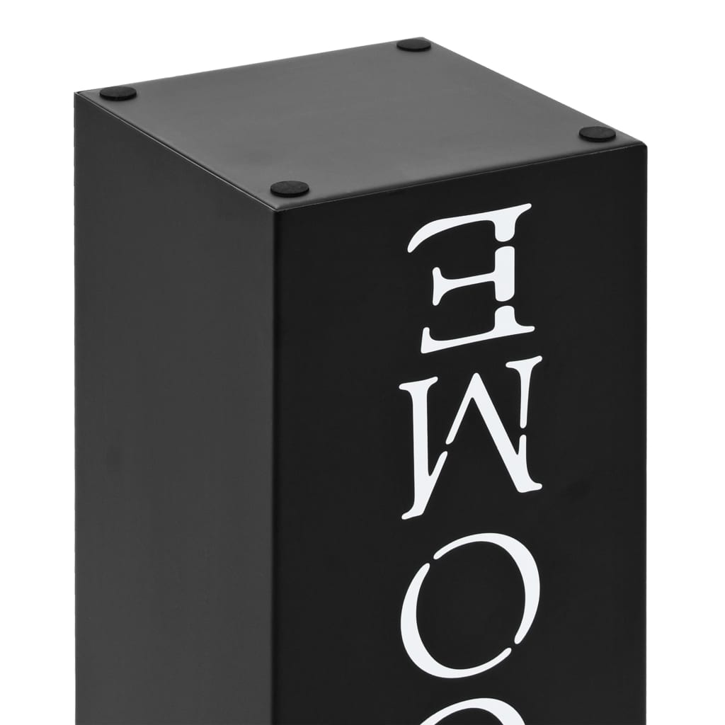 8718475613053_g_en_hd_4 vidaXL Umbrella Stand Welcome Steel Black - Image 5