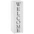vidaXL Umbrella Stand Welcome Steel White
