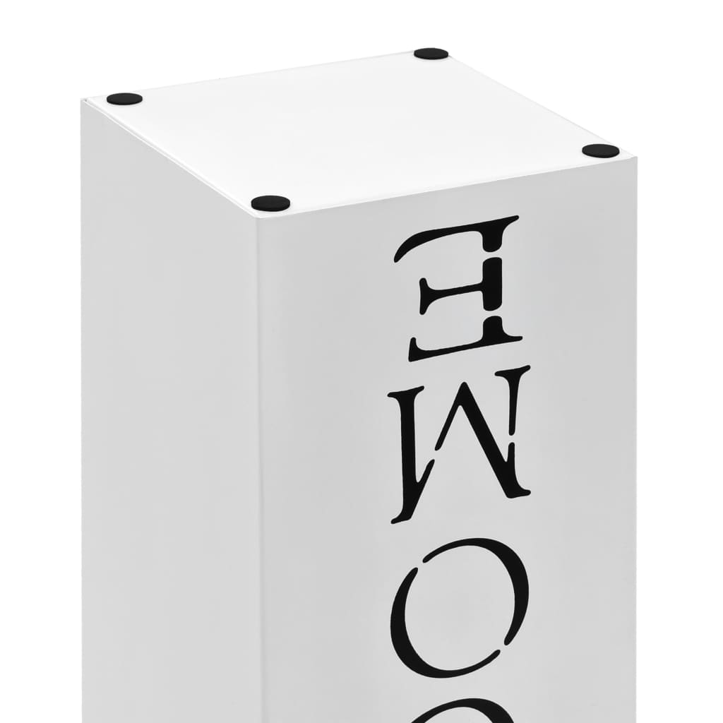 8718475613060_g_en_hd_4 vidaXL Umbrella Stand Welcome Steel White - Image 5