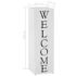vidaXL Umbrella Stand Welcome Steel White - Image 6