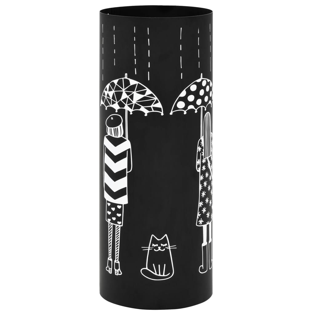 8718475613091_a_en_hd_1 vidaXL Umbrella Stand Women Steel Black - Image 1
