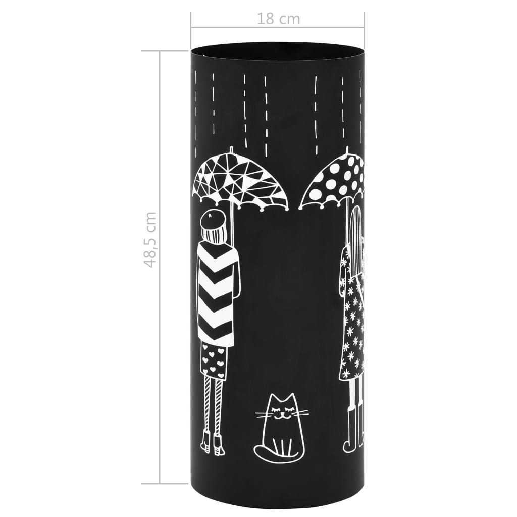 8718475613091_g_en_hd_5 vidaXL Umbrella Stand Women Steel Black - Image 6