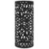 vidaXL Umbrella Stand Leaves Steel Black