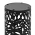 vidaXL Umbrella Stand Leaves Steel Black - Image 4