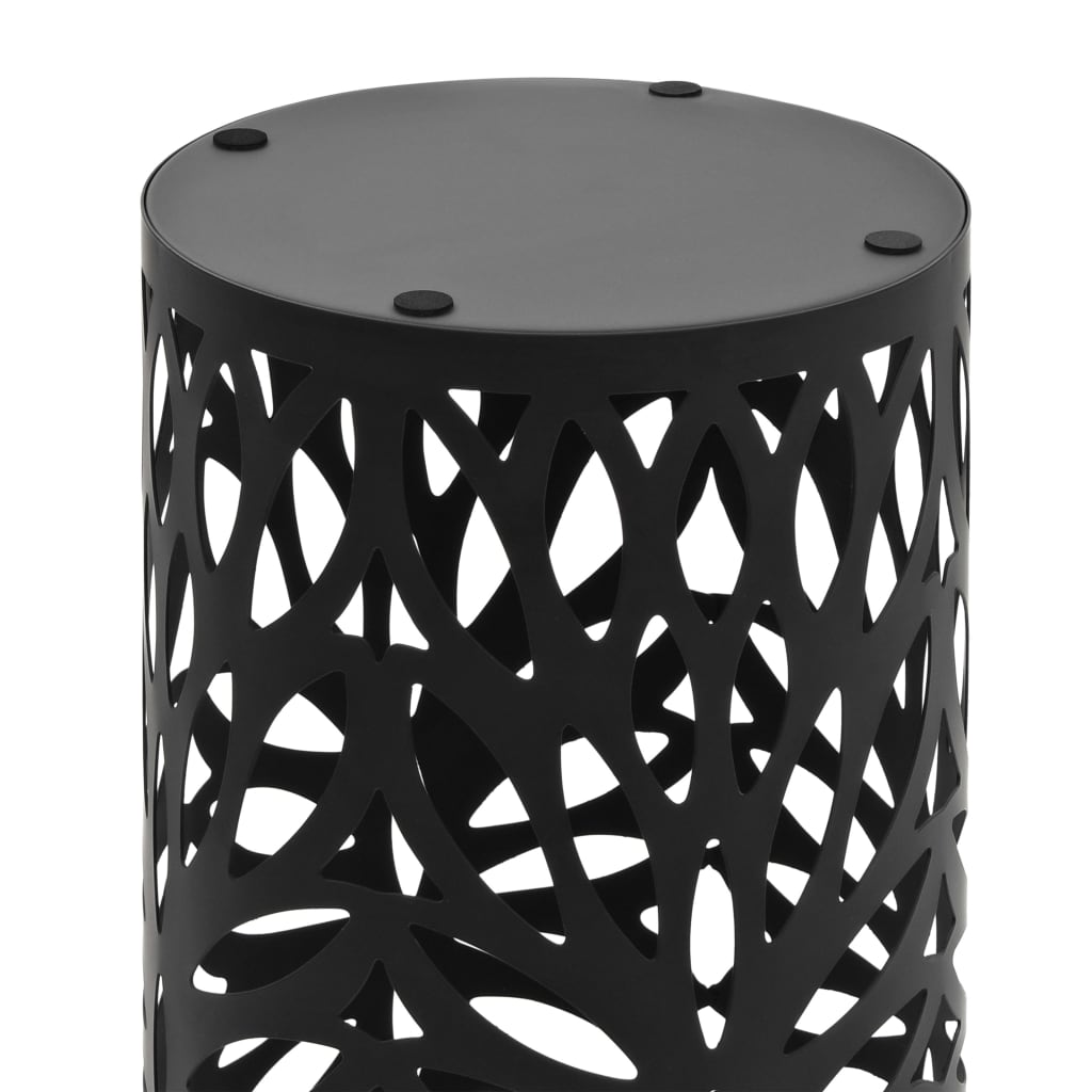 8718475613114_g_en_hd_3 vidaXL Umbrella Stand Leaves Steel Black - Image 4