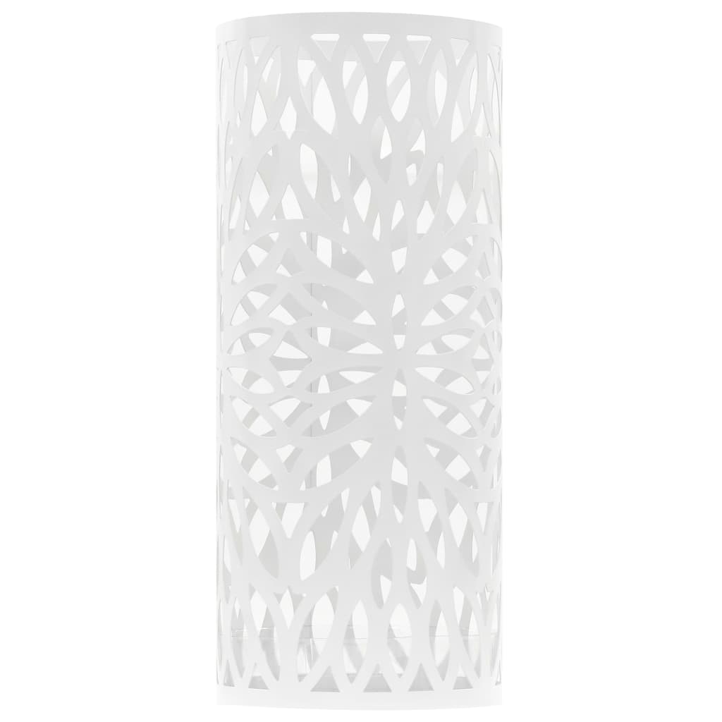 8718475613121_g_en_hd_1 vidaXL Umbrella Stand Leaves Steel White - Image 2