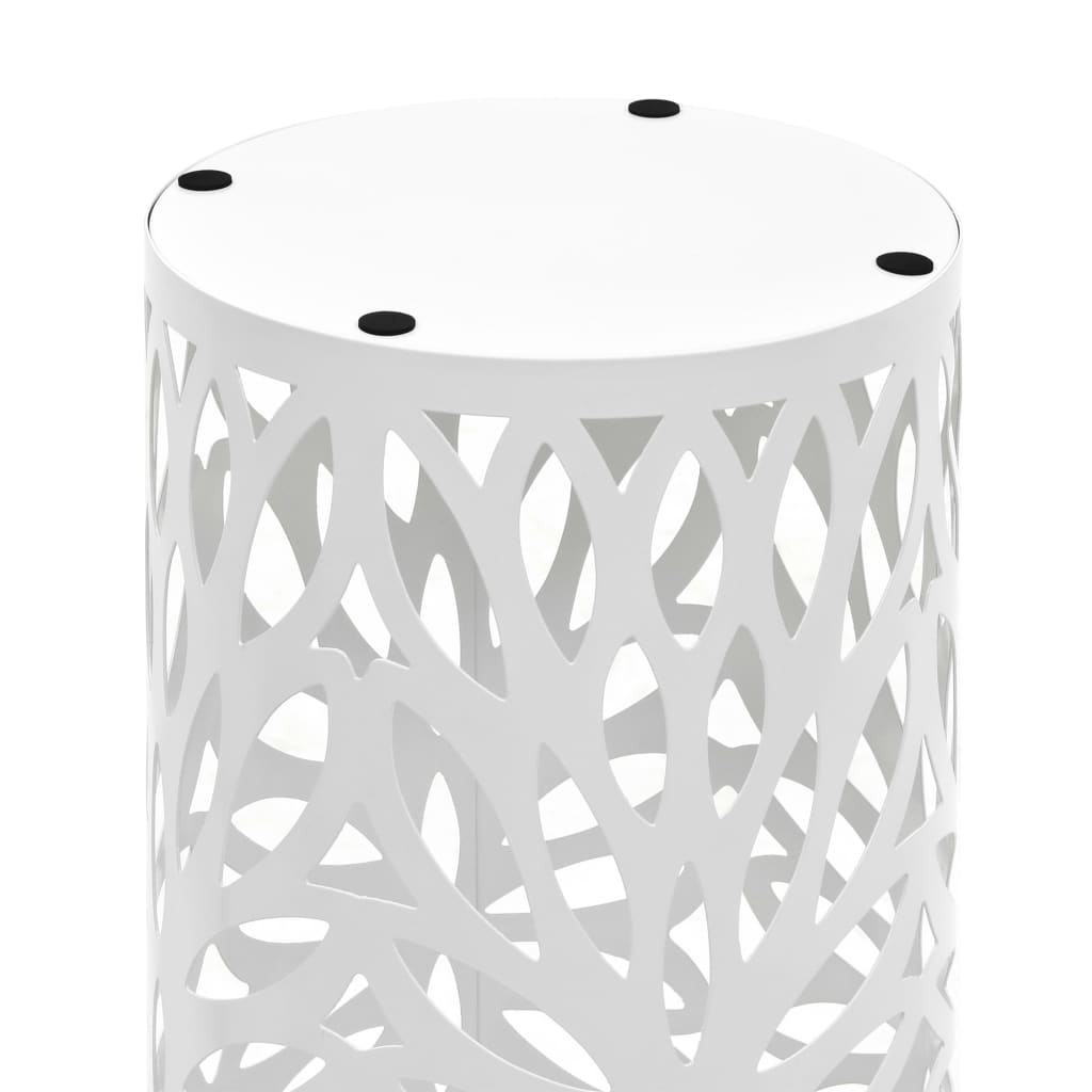 8718475613121_g_en_hd_2 vidaXL Umbrella Stand Leaves Steel White - Image 3