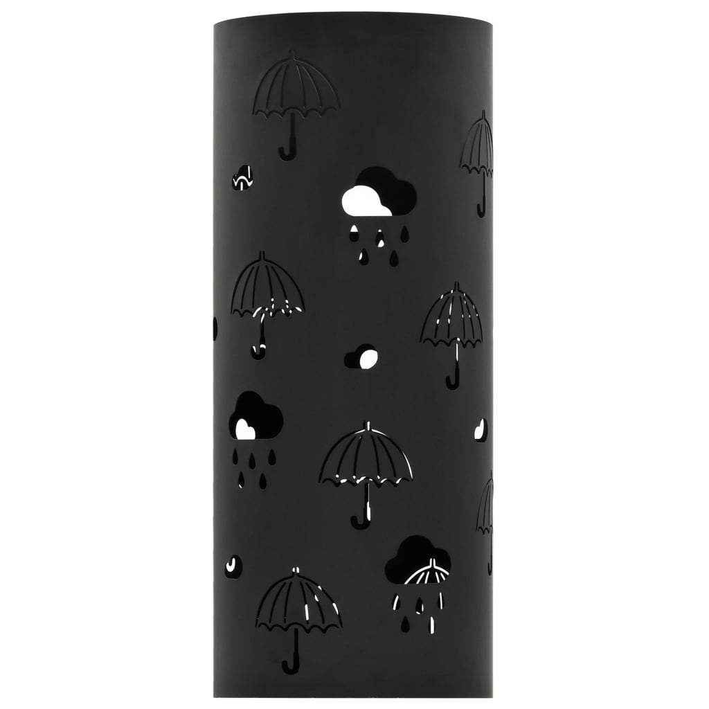 8718475613138_g_en_hd_1 vidaXL Umbrella Stand Umbrellas Steel Black - Image 2