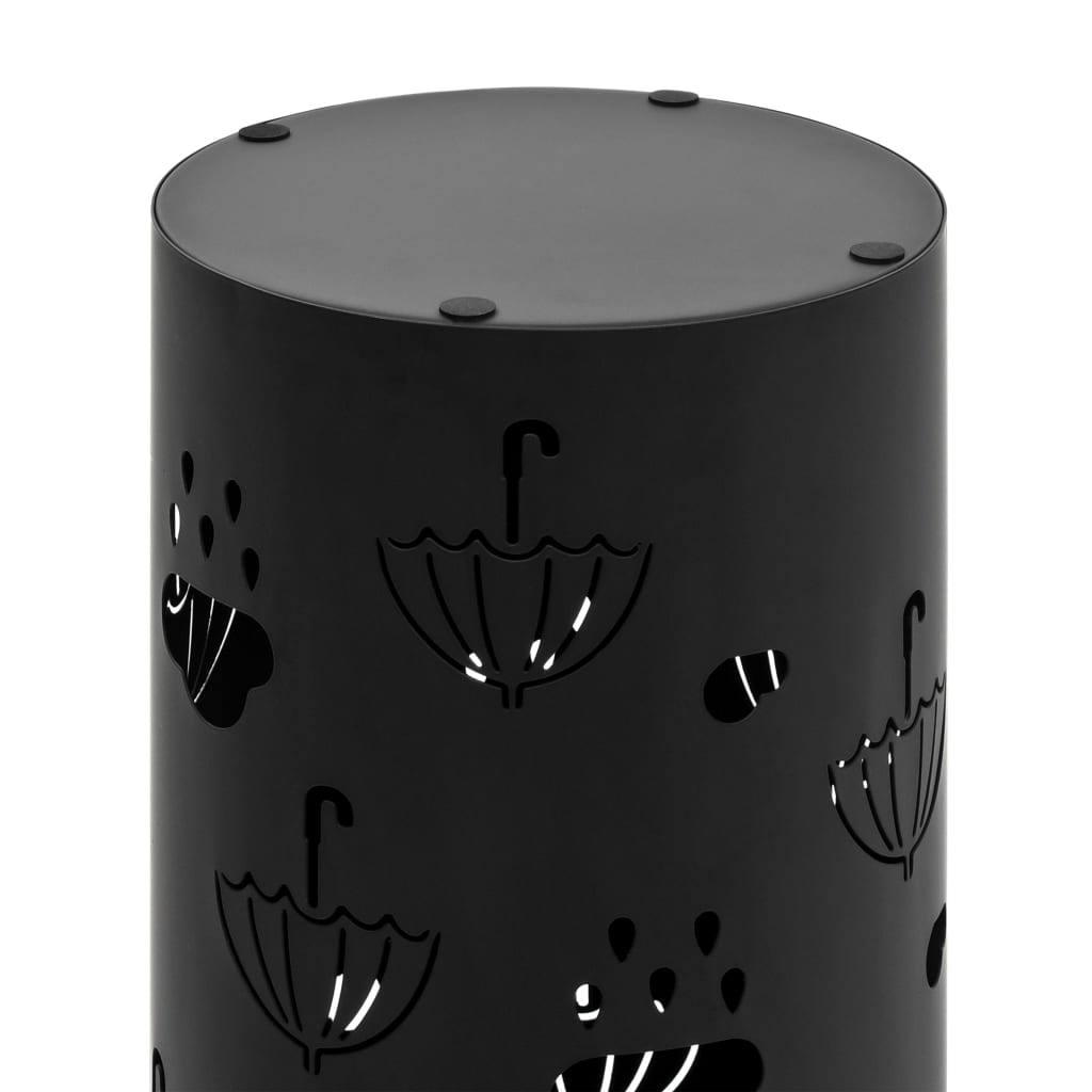8718475613138_g_en_hd_4 vidaXL Umbrella Stand Umbrellas Steel Black - Image 5
