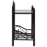 vidaXL Bedside Tables 2 pcs Steel and Tempered Glass 45x30.5x60 cm Black - Image 6
