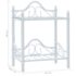 vidaXL Bedside Table Steel and Tempered Glass 45x30.5x60 cm White - Image 9