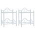 vidaXL Bedside Tables 2 pcs Steel and Tempered Glass 45x30.5x60 cm White