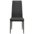 vidaXL Dining Chairs 2 pcs Dark Grey Fabric - Image 3