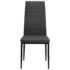 vidaXL Dining Chairs 4 pcs Dark Grey Fabric - Image 3