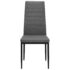 vidaXL Dining Chairs 4 pcs Light Grey Fabric - Image 3