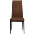 vidaXL Dining Chairs 2 pcs Brown Fabric - Image 3