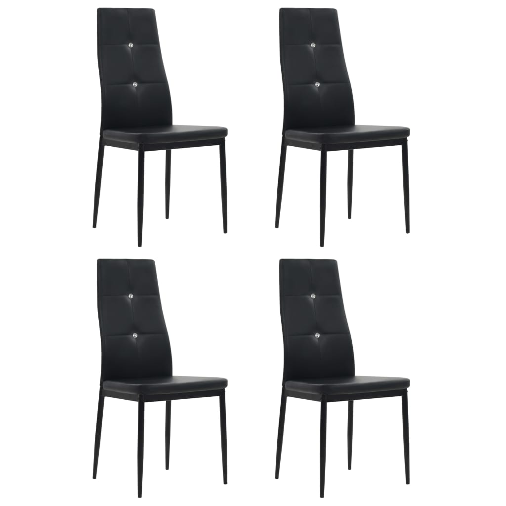 8718475613558_a_en_hd_1 vidaXL Dining Chairs 4 pcs Black Faux Leather - Image 1