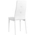 vidaXL Dining Chairs 4 pcs White Faux Leather - Image 5