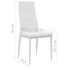 vidaXL Dining Chairs 4 pcs White Faux Leather - Image 9