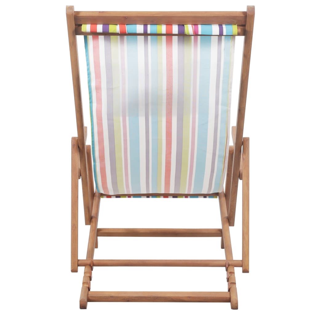 8718475613749_g_en_hd_4 vidaXL Folding Beach Chair Fabric and Wooden Frame Multicolour - Image 5