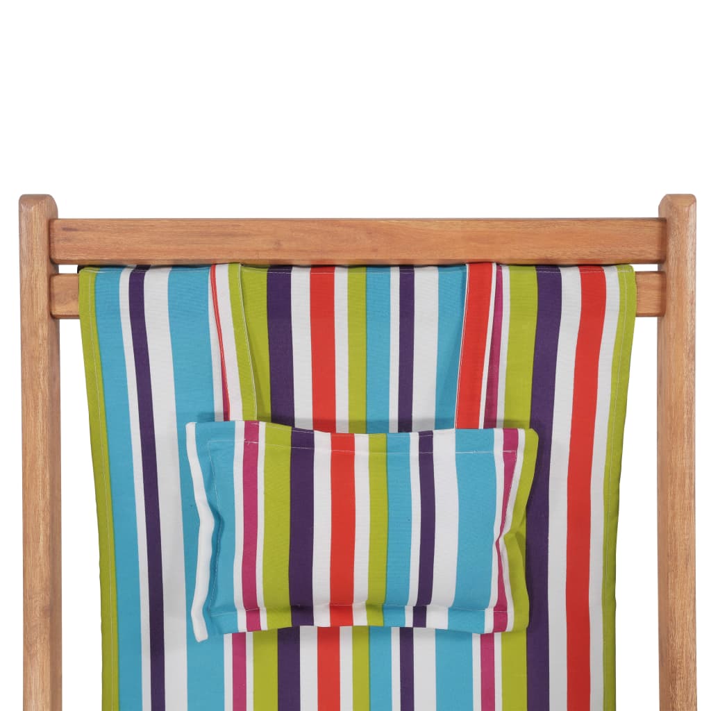 8718475613749_g_en_hd_6 vidaXL Folding Beach Chair Fabric and Wooden Frame Multicolour - Image 7