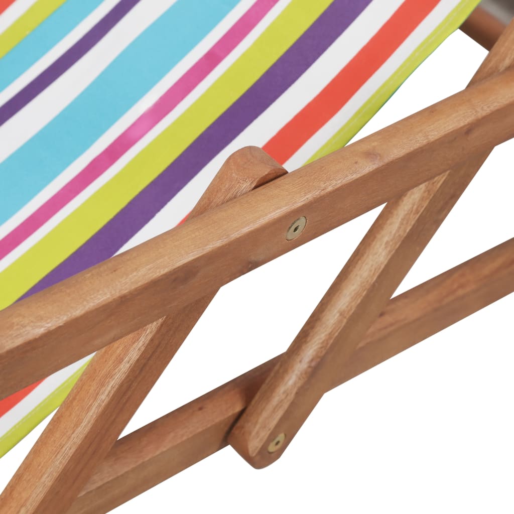 8718475613749_g_en_hd_7 vidaXL Folding Beach Chair Fabric and Wooden Frame Multicolour - Image 8