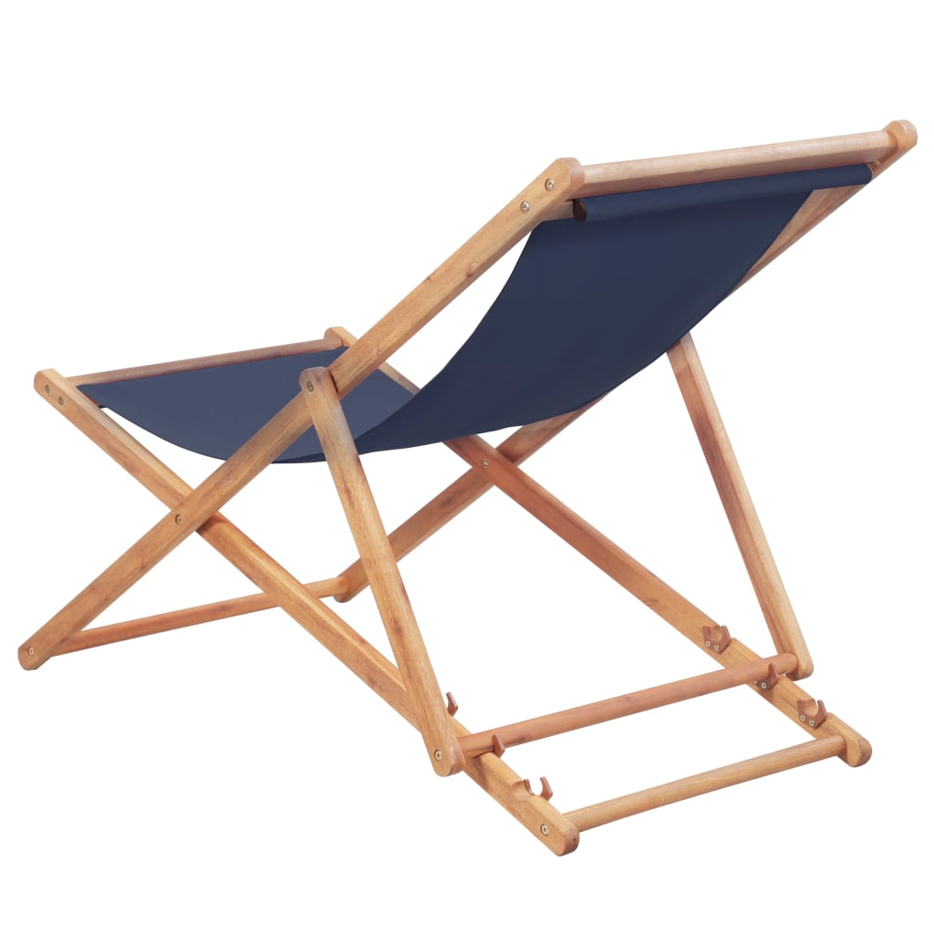 8718475613763_g_en_hd_1 vidaXL Folding Beach Chair Fabric and Wooden Frame Blue - Image 2