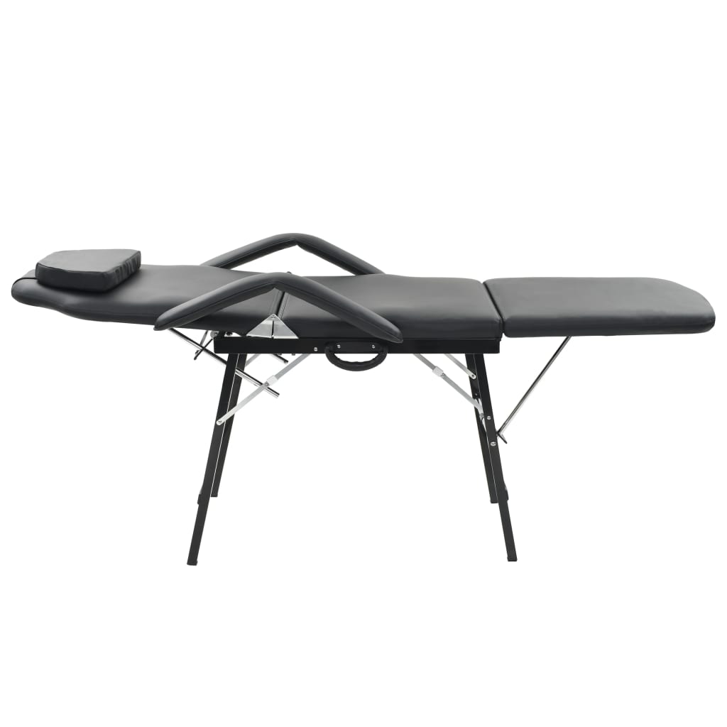 8718475613831_g_en_hd_1 vidaXL Portable Facial Treatment Chair Faux Leather 185x78x76 cm Black - Image 2