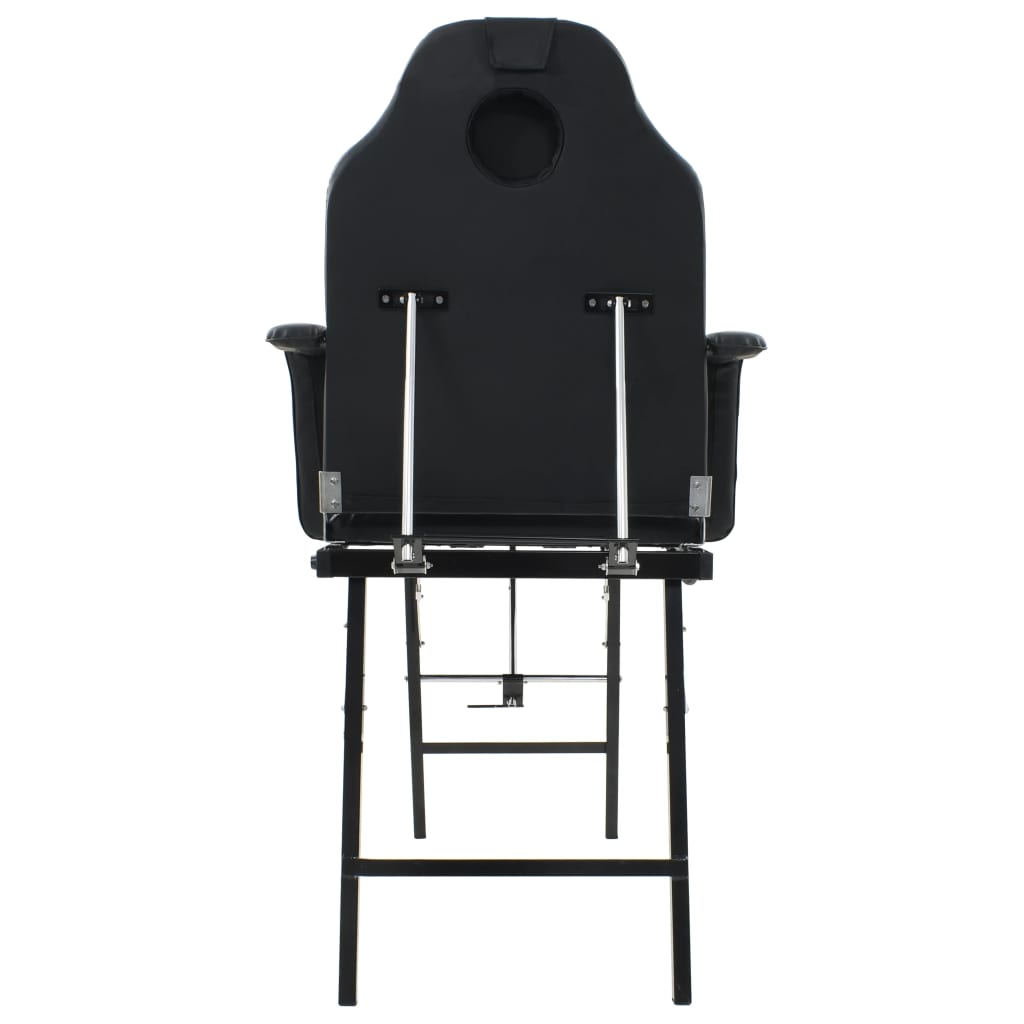 8718475613831_g_en_hd_3 vidaXL Portable Facial Treatment Chair Faux Leather 185x78x76 cm Black - Image 4