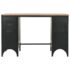 vidaXL Double Pedestal Desk Solid Firwood and Steel 120x50x76 cm - Image 2
