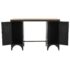 vidaXL Double Pedestal Desk Solid Firwood and Steel 120x50x76 cm - Image 9
