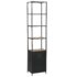 vidaXL Bookcase Solid Firwood and Steel 40.5x32.5x180 cm
