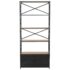vidaXL Bookcase Solid Firwood and Steel 80x32.5x180 cm - Image 2