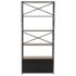 vidaXL Bookcase Solid Firwood and Steel 80x32.5x180 cm - Image 5