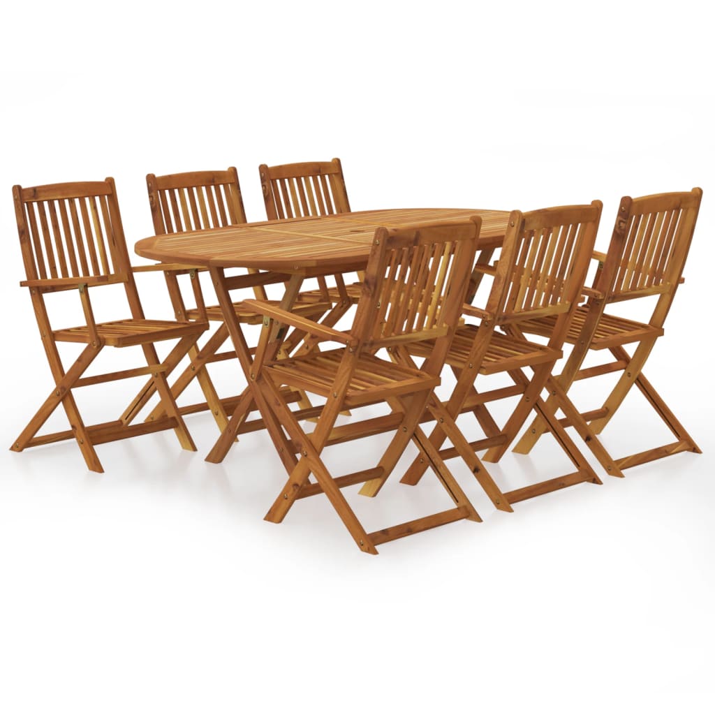 8718475614340_a_en_hd_1 vidaXL 7 Piece Folding Outdoor Dining Set Solid Acacia Wood - Image 1