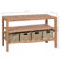 vidaXL Bathroom Vanity Cabinet with 4 Baskets Solid Teak 132x45x75 cm - Image 11