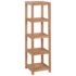 vidaXL 4-Tier Bathroom Storage Rack Solid Teak 42x42x165 cm