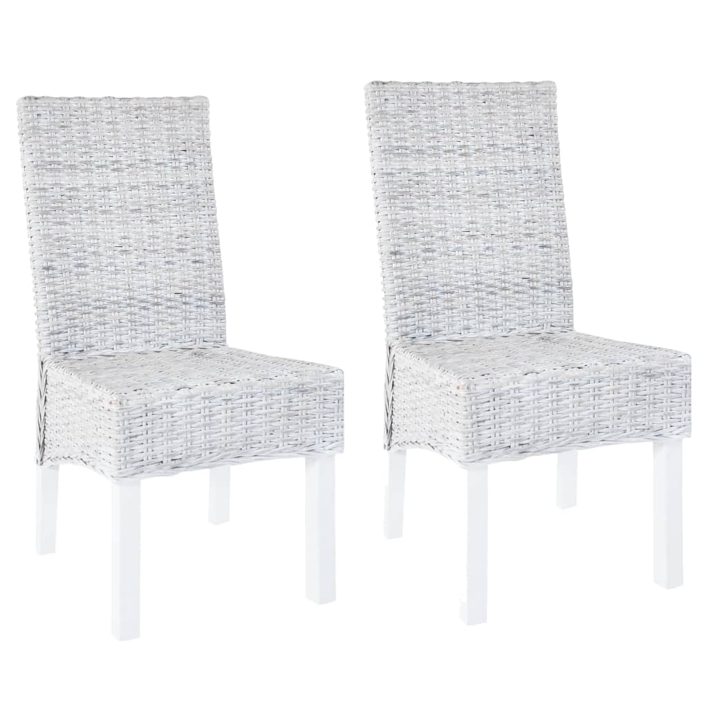 8718475614463_a_en_hd_1 vidaXL Dining Chairs 2 pcs Light Brown Kubu Rattan and Mahogany Wood - Image 1