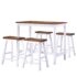 vidaXL Bar Table and Stool Set 5 Pieces Solid Wood - Image 2