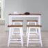 vidaXL Bar Table and Stool Set 5 Pieces Solid Wood - Image 3
