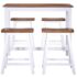 vidaXL Bar Table and Stool Set 5 Pieces Solid Wood - Image 4