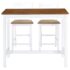 vidaXL Bar Table and Stool Set 3 Pieces MDF Dark Brown - Image 2