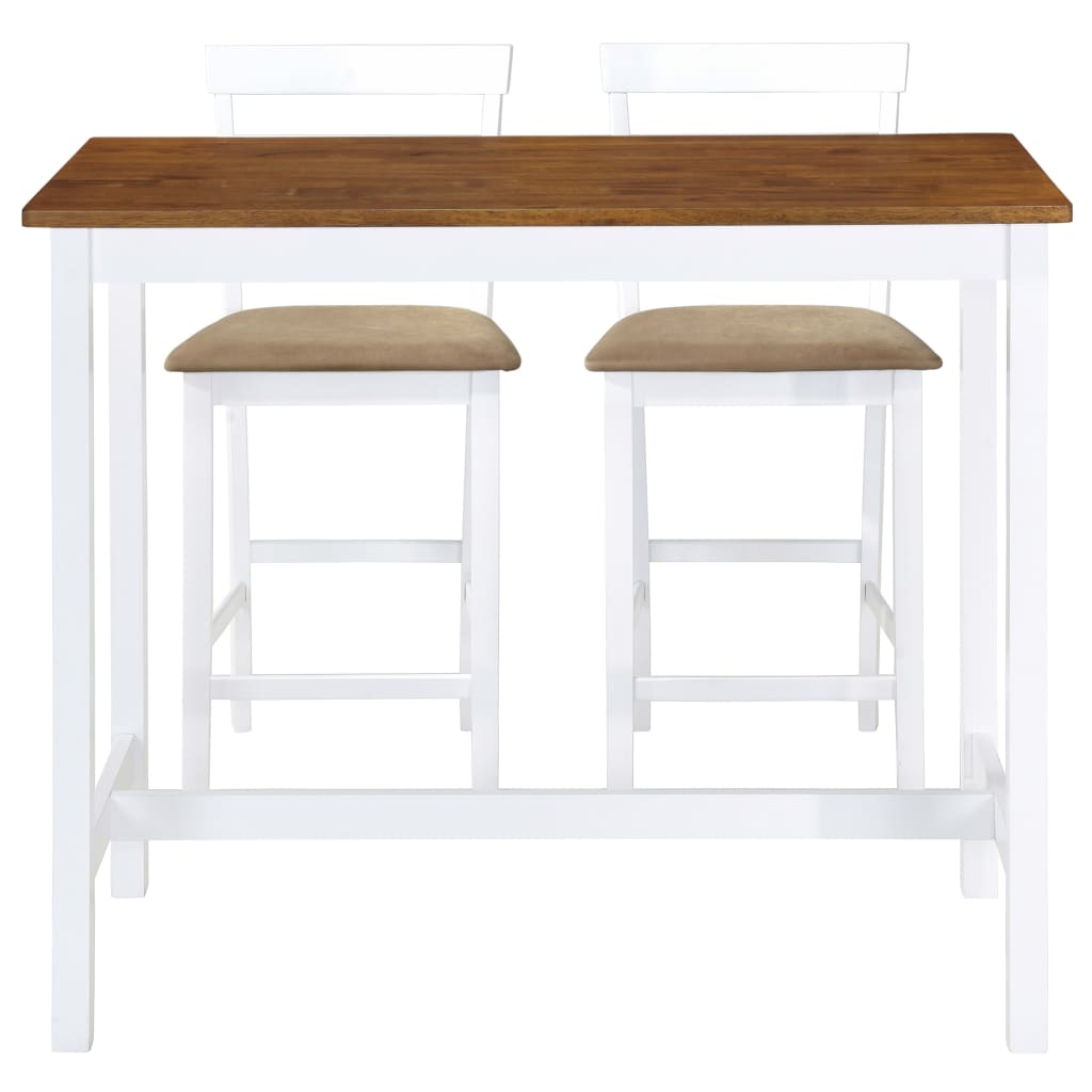 8718475614562_g_en_hd_1 vidaXL Bar Table and Stool Set 3 Pieces MDF Dark Brown - Image 2