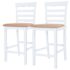 vidaXL Bar Table and Stool Set 3 Pieces MDF Dark Brown - Image 5