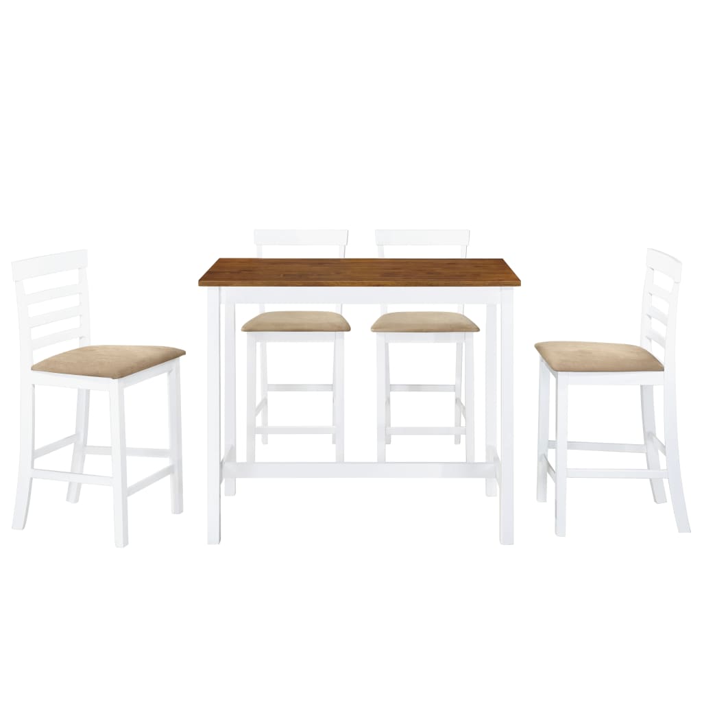 8718475614579_g_en_hd_1 vidaXL Bar Table and Stool Set 5 Pieces MDF Dark Brown - Image 2